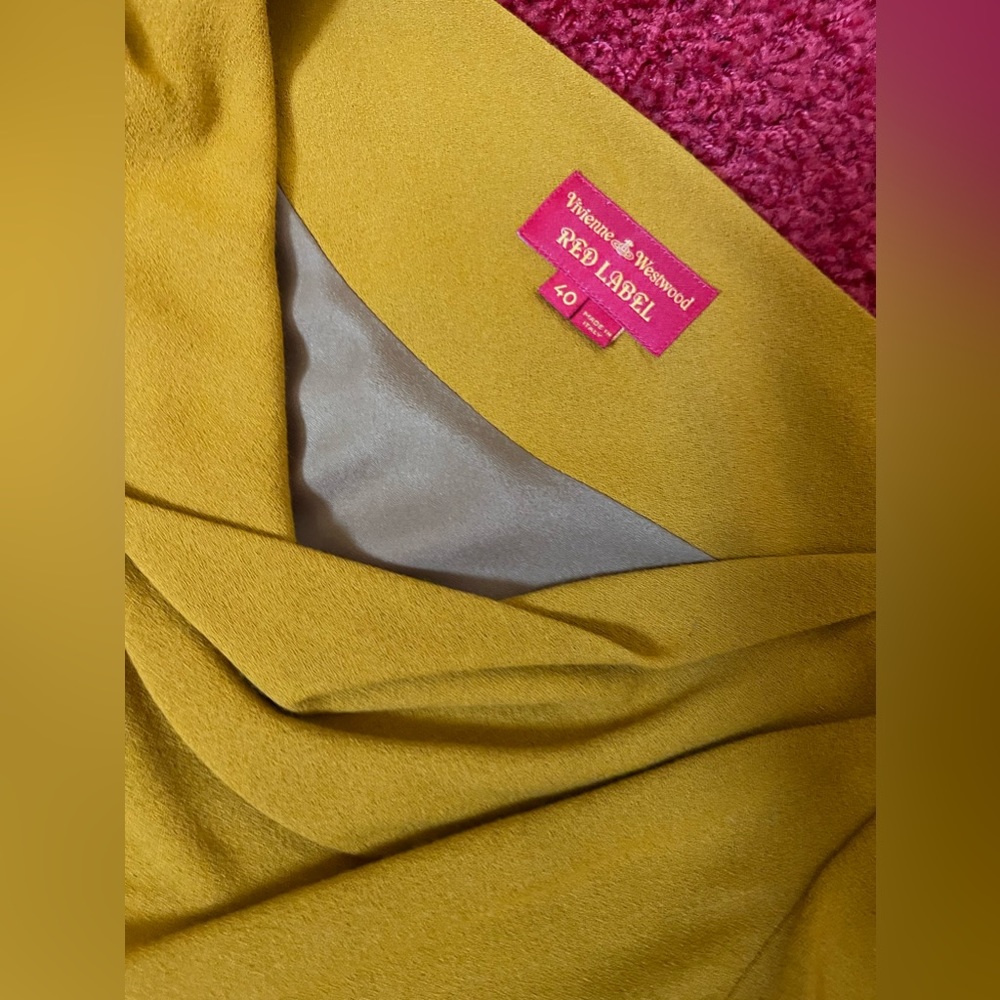 Vivienne Westwood RED LABEL DRESS AW15 NEW IT 40 Mustard - Picture 2 of 16